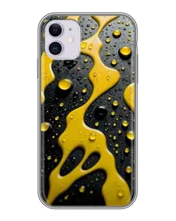 Чехол для iPhone 11 с картинкой «Жидкое желтое золото»