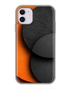 Чехол для iPhone 11 с картинкой «Геометрия оранжевых кругов»