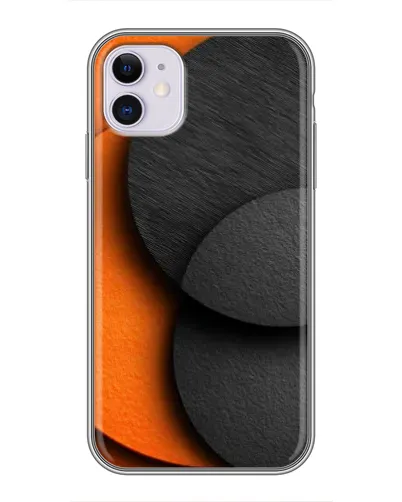 Чехол для iPhone 11 с картинкой «Геометрия оранжевых кругов» Чехол для iPhone 11 с картинкой «Геометрия оранжевых кругов»