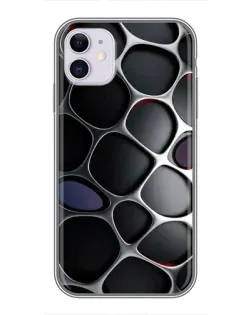 Чехол для iPhone 11 с картинкой «Объемная темная решетка»