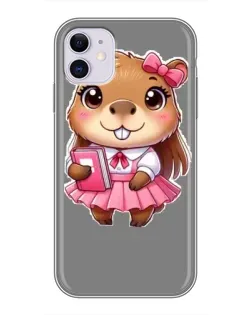 Чохол для iPhone 11 з картинкою «Дівчинка капібара»