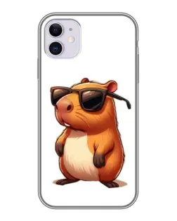 Чохол для iPhone 11 з картинкою «Капібара в окулярах»