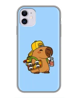 Чохол для iPhone 11 з картинкою «Капібара на скейті»