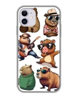 Чохол для iPhone 11 з картинкою «Круті капібари музиканти»