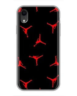 Чохол для iPhone Xr з картинкою «Jordan Red Pattern»