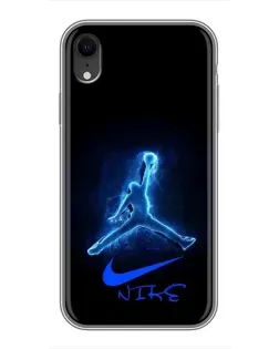Чохол для iPhone Xr з картинкою «Jordan Neon Blue»