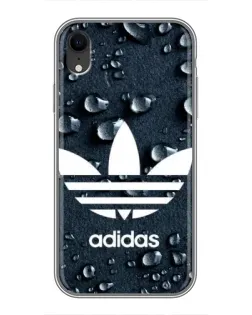 Чохол для iPhone Xr з картинкою «Adidas Trefoil Blue»