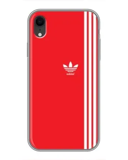 Чохол для iPhone Xr з картинкою «Червоний мінімалізм Adidas»