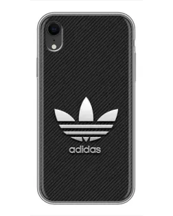 Чохол для iPhone Xr з картинкою «Adidas Карбонова текстура»