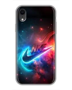 Чохол для iPhone Xr з картинкою «Вогняний логотип Nike»