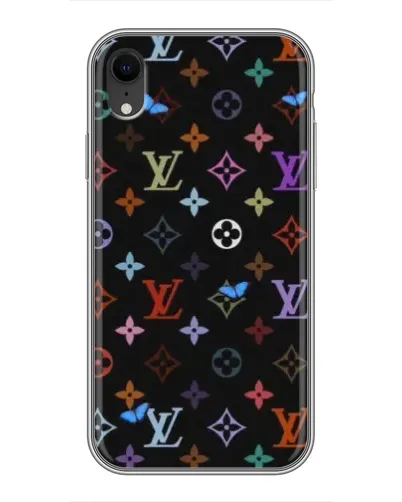 Чохол для iPhone Xr з картинкою «Кольорова монограма LV» Чохол для iPhone Xr з картинкою «Кольорова монограма LV»