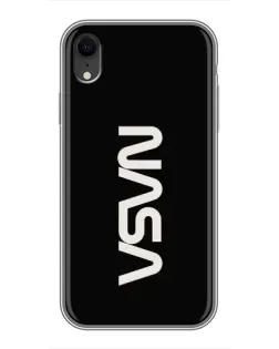 Чохол для iPhone Xr з картинкою «NASA — вертикальний логотип»