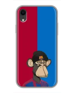 Чохол для iPhone Xr з картинкою «Bored Ape — фанат Барси»