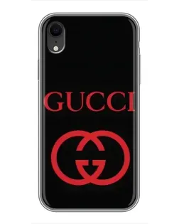 Чохол для iPhone Xr з картинкою «Gucci — червоний логотип»