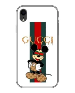 Чохол для iPhone Xr з картинкою «Міккі Маус Gucci — смуги»