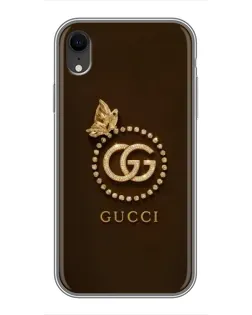 Чохол для iPhone Xr з картинкою «Gucci — золотий метелик»