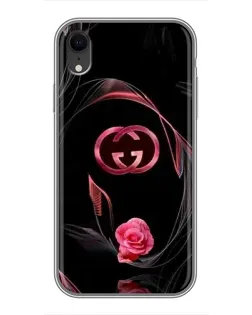 Чохол для iPhone Xr з картинкою «Gucci — неонова троянда»