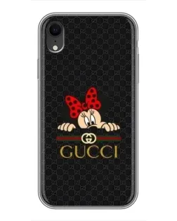Чохол для iPhone Xr з картинкою «Мінні Маус Gucci — чорний»