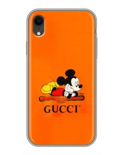 Чохол для iPhone Xr з картинкою «Міккі Маус Gucci — помаранч»