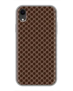 Чехол для iPhone Xr с картинкой «Gucci — шоколадная сетка»