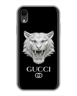 Чехол для iPhone Xr с картинкой «Gucci — серебряный лев»