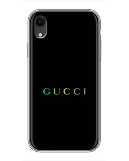 Чехол для iPhone Xr с картинкой «Gucci — неоновый минимализм»