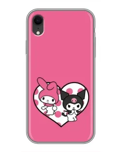 Чехол для iPhone Xr с картинкой «Kuromi и My Melody» Чехол для iPhone Xr с картинкой «Kuromi и My Melody»