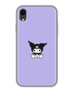 Чехол для iPhone Xr с картинкой «Kuromi — фиолетовый минимализм» Чехол для iPhone Xr с картинкой «Kuromi — фиолетовый минимализм»