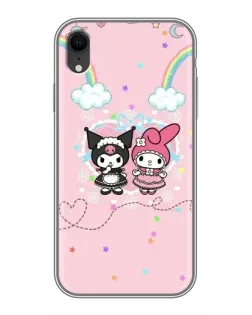 Чехол для iPhone Xr с картинкой «My Melody и Kuromi» Чехол для iPhone Xr с картинкой «My Melody и Kuromi»