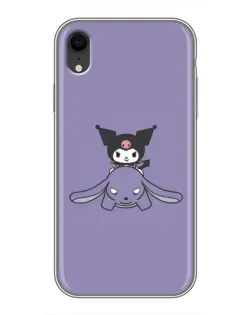 Чехол для iPhone Xr с картинкой «Kuromi на лиловом фоне» Чехол для iPhone Xr с картинкой «Kuromi на лиловом фоне»