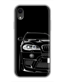 Чохол для iPhone Xr з картинкою «Темний силует BMW»