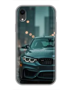 Чохол для iPhone Xr з картинкою «BMW у вогнях міста»