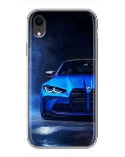 Чохол для iPhone Xr з картинкою «Блакитна BMW M4»