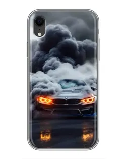 Чохол для iPhone Xr з картинкою «BMW у диму»