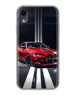 Чохол для iPhone Xr з картинкою «Червона BMW на дорозі»