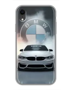 Чехол для iPhone Xr с картинкой «BMW в белом дыму» Чехол для iPhone Xr с картинкой «BMW в белом дыму»