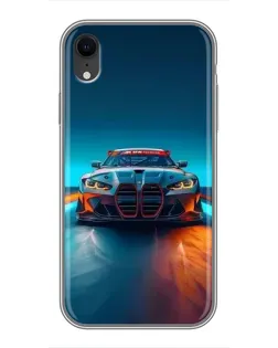 Чехол для iPhone Xr с картинкой «BMW — огни неона» Чехол для iPhone Xr с картинкой «BMW — огни неона»