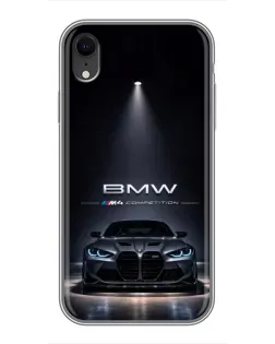 Чехол для iPhone Xr с картинкой «BMW сквозь ночной город» Чехол для iPhone Xr с картинкой «BMW сквозь ночной город»
