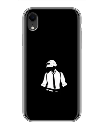 Чохол для iPhone Xr з картинкою «PUBG — білий шолом» Чохол для iPhone Xr з картинкою «PUBG — білий шолом»