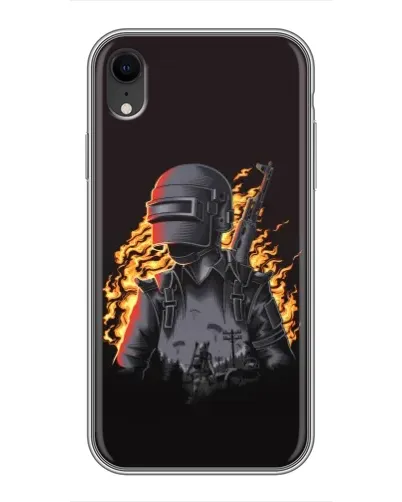 Чохол для iPhone Xr з картинкою «PUBG — вогняний силует» Чохол для iPhone Xr з картинкою «PUBG — вогняний силует»