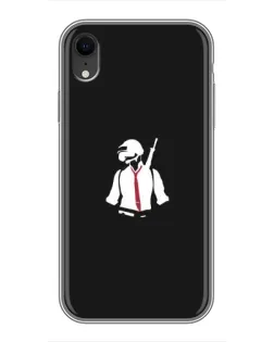 Чохол для iPhone Xr з картинкою «PUBG — силует воїна»