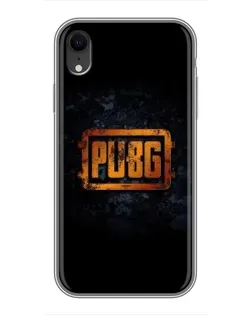Чохол для iPhone Xr з картинкою «PUBG — золотий логотип»