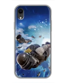 Чохол для iPhone Xr з картинкою «Десант PUBG — стрибок»