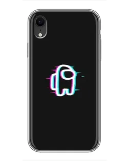 Чехол для iPhone Xr с картинкой «Among Us неон»