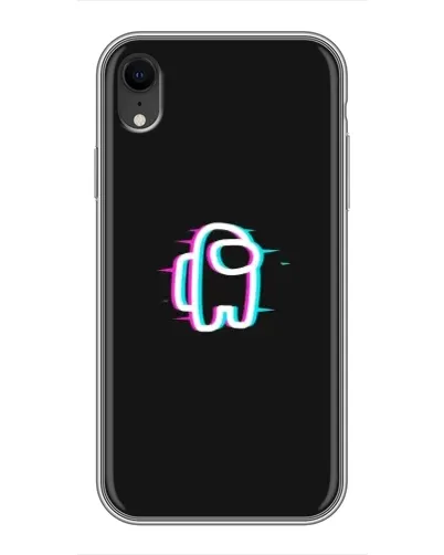 Чехол для iPhone Xr с картинкой «Among Us неон»