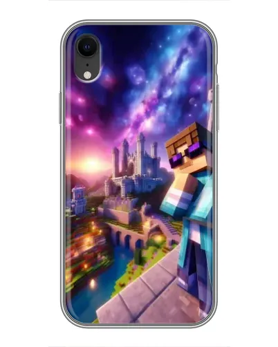 Чехол для iPhone Xr с картинкой «Стив и космос»