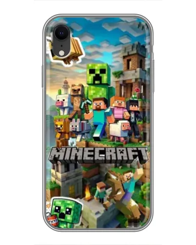 Чехол для iPhone Xr с картинкой «Замок Minecraft»