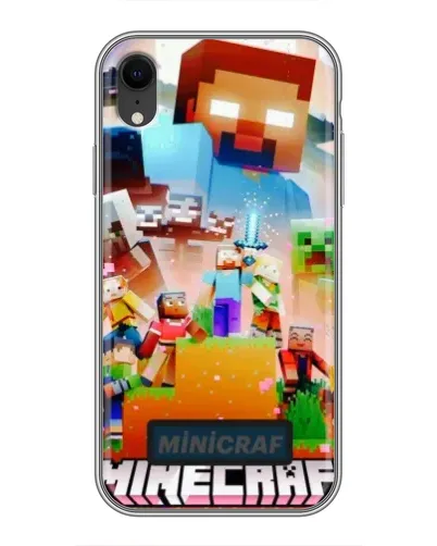Чехол для iPhone Xr с картинкой «Minecraft герои игры»