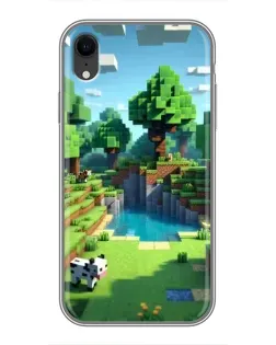 Чехол для iPhone Xr с картинкой «Minecraft летний день»