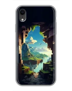Чехол для iPhone Xr с картинкой «Вид из пещеры»
